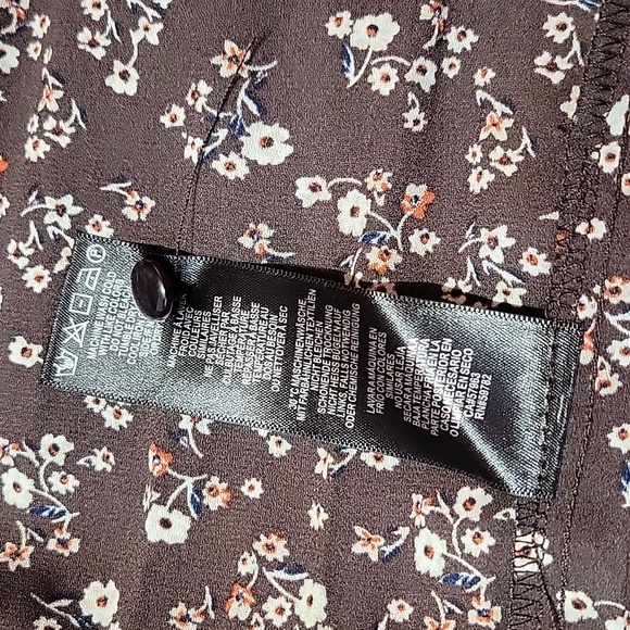 Adrianna Papell Boho Style Flower Pattern With Puff Sleeves US S - Picture 12 of 15